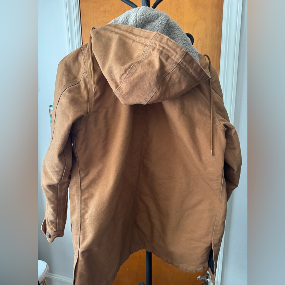 Preloved, Carhartt Women’s Loose Fit Tan Field Jacket - Picture 4 of 10